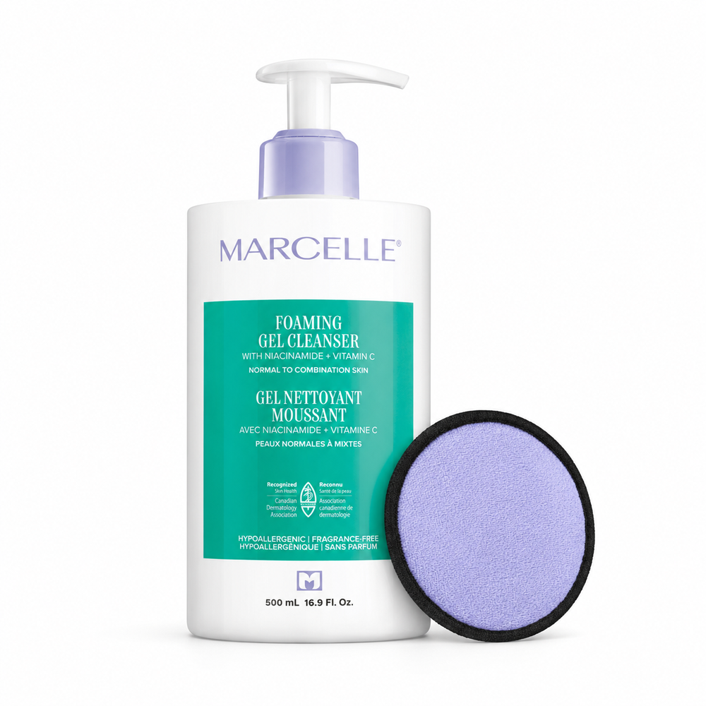 Duo - Gel nettoyant moussant + tampon réutilisable