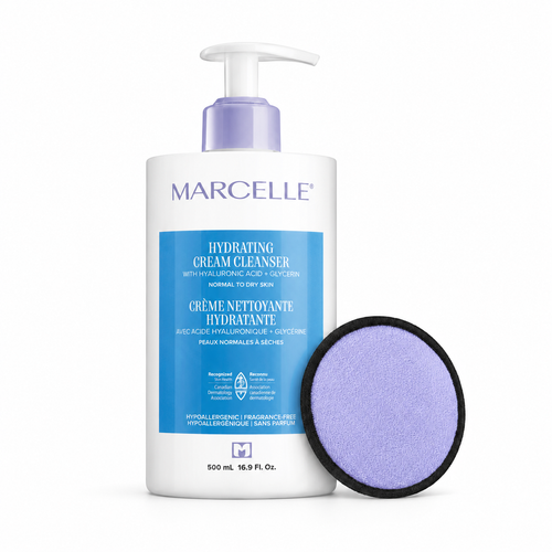 Duo - Crème nettoyante hydratante + tampon réutilisable