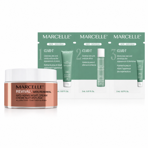 Crème nuit anti-âge Revival+ Skin Renewal avec échantillon Clari-T
