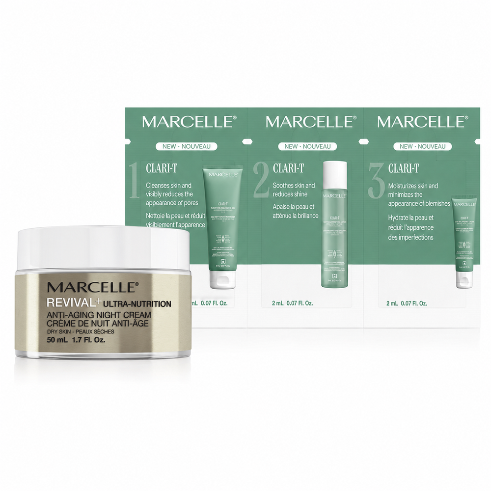 Revival+ Ultra-Nutrition Crème de nuit anti-âge avec échantillon Clari-T