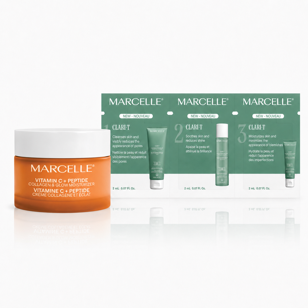 Crème collagène et éclat vitamine C + peptide avec échantillon Clari-T