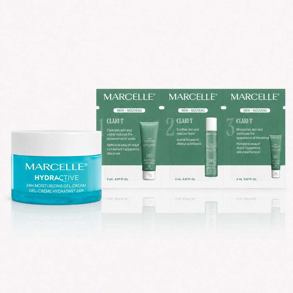 Gel-crème hydratant 24H Hydractive avec échantillon Clari-T