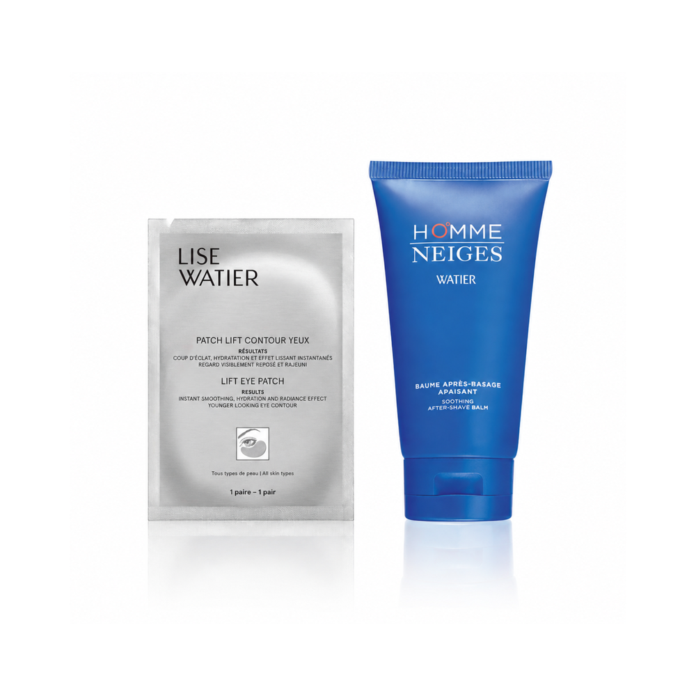 Homme Neiges Soothing After-Shave Balm + Eye patch lift contour