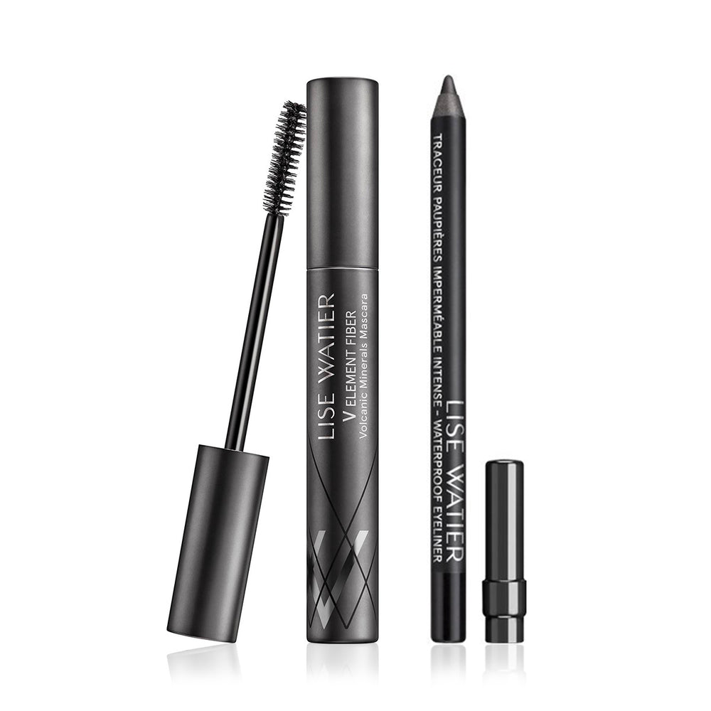 Duo - V ELEMENT FIBER Volcanic Minerals Mascara & Traceur Paupières Imperméable Intense