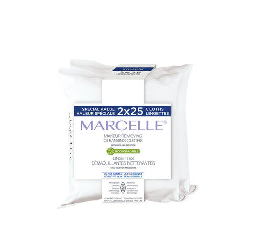 Lingettes Démaquillantes Nettoyantes Ultradouces Biodégradables avec Pochette Recyclable